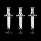 Titanium Threadless with Bezel Set 1mm CZ Dagger Top