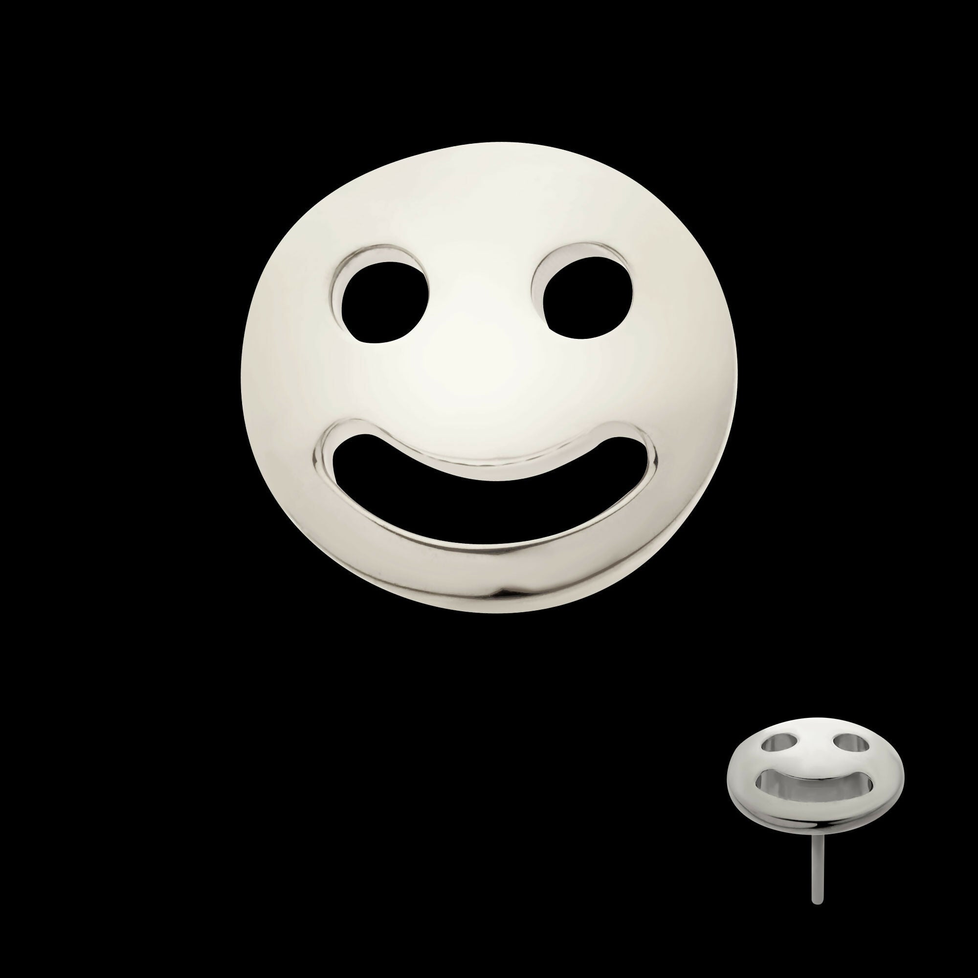 Titanium Threadless Smiley Face Emoji Top