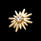 14Kt Yellow Gold Threadless with Star Clear CZ Top