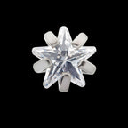 Titanium Threadless with Prong Set CZ Star Shape Top
