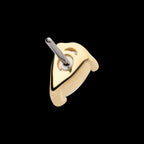 3 Prong Setting Pear Clear Lab-Grown Diamond Flatback Stud Earring / Nosering - Diamond in 14Kt Yellow Gold