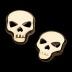 Skull Flatback Stud Earring / Nosering - 14Kt Yellow Gold