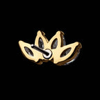 4 Marquise Clear CZ Flatback Stud Earring / Nosering - Clear CZ in 14Kt Gold