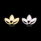 Lotus Flower Flatback Stud Earring / Nosering - 14Kt Gold