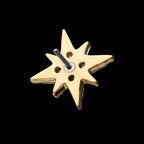 4-Clear Gem 8-Point Star Flatback Stud Earring / Nosering - Gem in 14Kt Yellow Gold