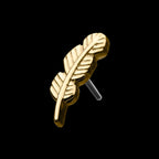 Aria Leaf Flatback Stud Earring / Nosering - 14Kt Gold