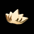 Lotus Flatback Stud Earring / Nosering - 14Kt Yellow Gold