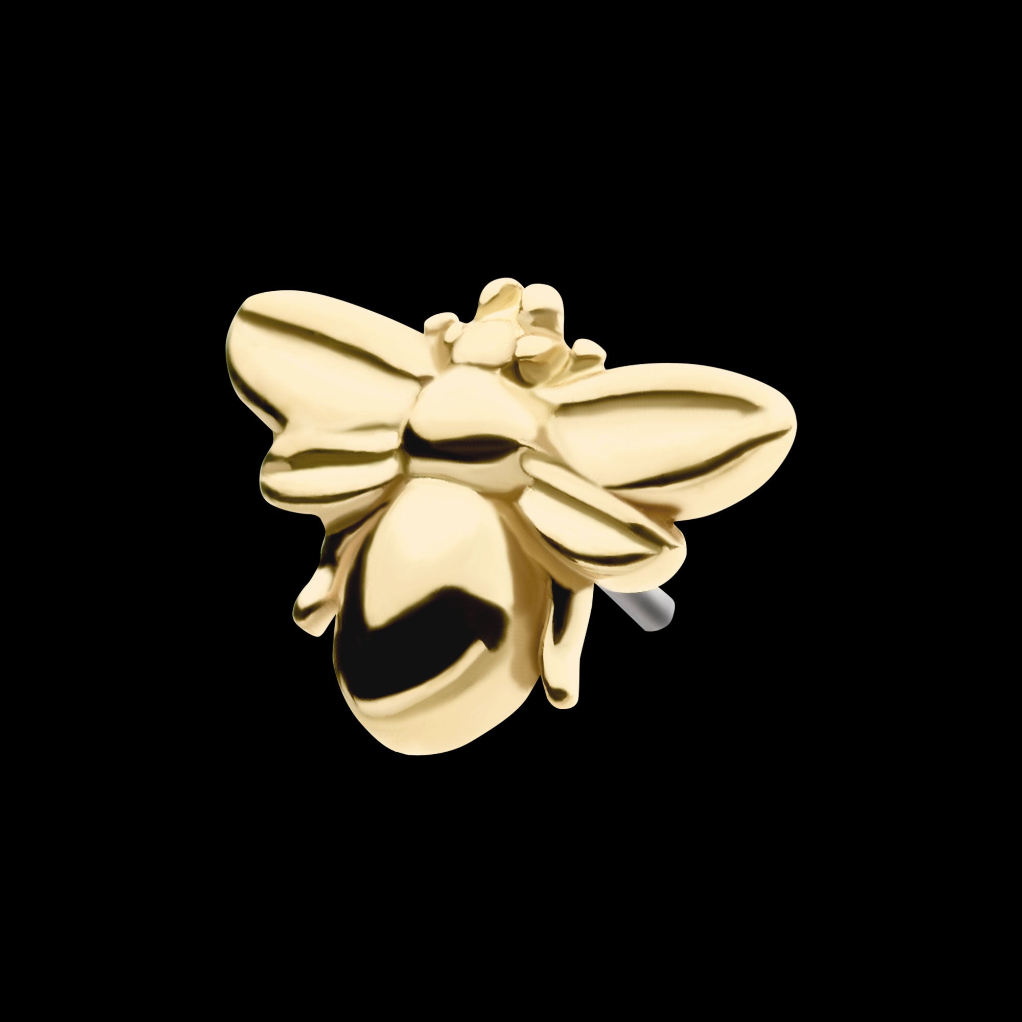 Bee Flatback Stud Earring / Nosering - 14Kt Gold