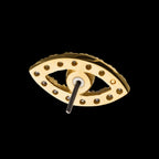 Multi-Clear Gem Eye Flatback Stud Earring / Nosering - Gem in 14Kt Yellow Gold