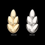 Ash Leaf Flatback Stud Earring / Nosering - 14Kt Gold