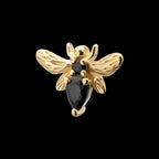 Golden Bee Gem Flatback Stud Earring / Nosering - Gem in 14Kt Yellow Gold