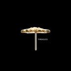 Solar Flare Gem Flatback Stud Earring / Nosering - Gem in 14Kt Yellow Gold