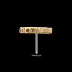 Divine Hamsa Paved Gem Flatback Stud Earring / Nosering - Gem in 14Kt Yellow Gold