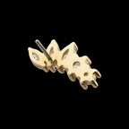 Marquise Bloom 5-Cluster Gem Flatback Stud Earring / Nosering - Gem in 14Kt Yellow Gold