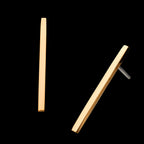 Bar Flatback Stud Earring / Nosering - 14Kt Gold