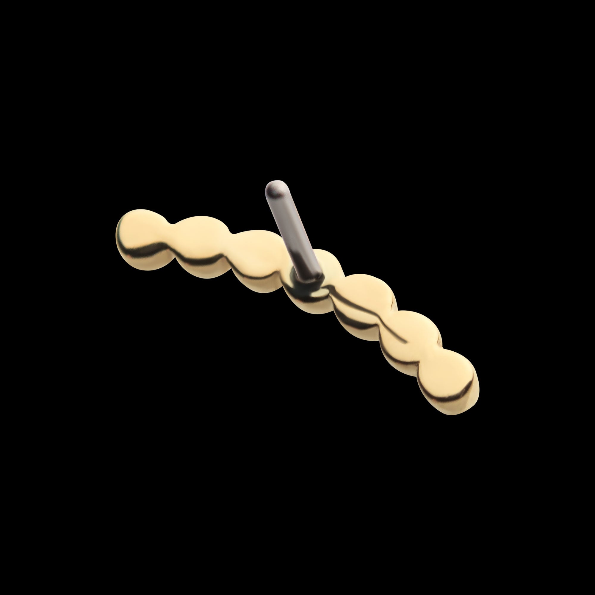 Beaded Cluster Flatback Stud Earring / Nosering - 14Kt Yellow Gold