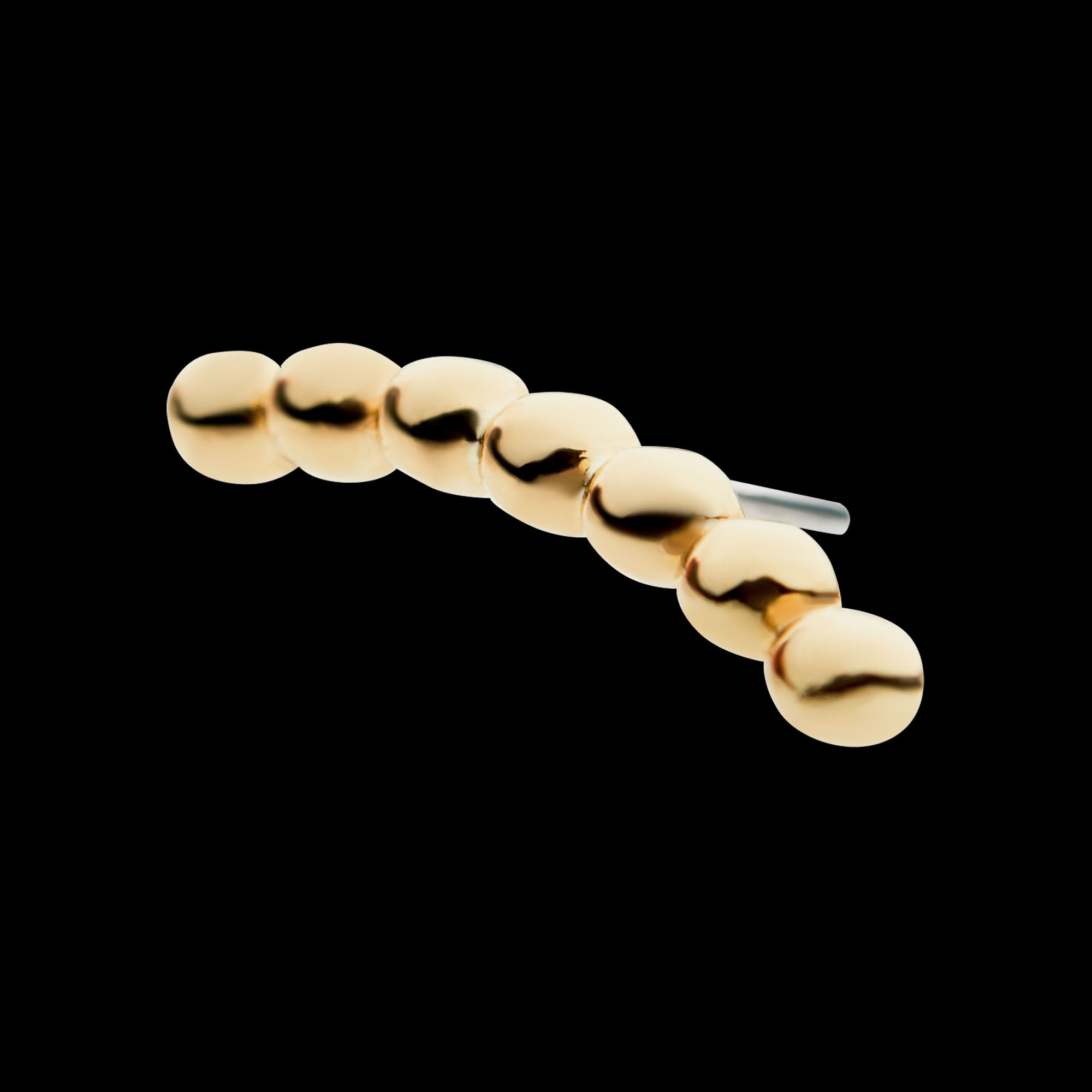 Beaded Cluster Flatback Stud Earring / Nosering - 14Kt Yellow Gold