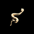 Snake Flatback Stud Earring / Nosering - 14Kt Gold