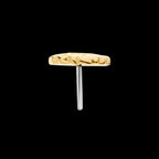 Mandala Flower Flatback Stud Earring / Nosering - 14Kt Yellow Gold