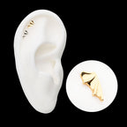 Bat Wing (Right Ear) Flatback Stud Earring / Nosering - 14Kt Gold