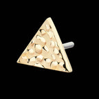 Hammered Triangle Flatback Stud Earring / Nosering - 14Kt Yellow Gold