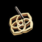 4 Pointed Celtic Knots Flatback Stud Earring / Nosering - 14Kt Yellow Gold