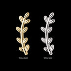 Leaf Flatback Stud Earring / Nosering - 14Kt Gold