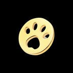 Cut Out Paw Flatback Stud Earring / Nosering - 14Kt Yellow Gold