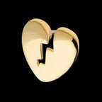Broken Heart Flatback Stud Earring / Nosering - 14Kt Yellow Gold