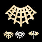 Fan Shape Spiderweb Flatback Stud Earring / Nosering - 14Kt Gold