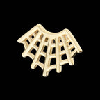 Fan Shape Spiderweb Flatback Stud Earring / Nosering - 14Kt Gold