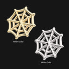 Spiderweb Flatback Stud Earring / Nosering - 14Kt Gold