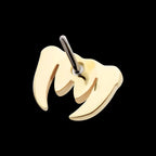 Fangs Flatback Stud Earring / Nosering - 14Kt Yellow Gold