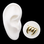 Fangs Flatback Stud Earring / Nosering - 14Kt Yellow Gold