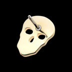 Cut Out Skull Flatback Stud Earring / Nosering - 14Kt Yellow Gold