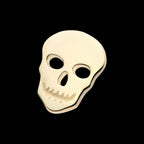 Cut Out Skull Flatback Stud Earring / Nosering - 14Kt Yellow Gold