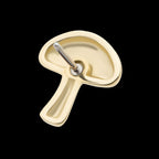 Dotted Mushroom Flatback Stud Earring / Nosering - 14Kt Yellow Gold