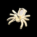 Prong Set Opal/CZ Spider Flatback Stud Earring / Nosering - Opal & CZ & Opal & CZ in 14Kt Yellow Gold
