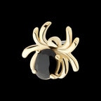 Spider with Prong Set Oval Gem Flatback Stud Earring / Nosering - Gem in 14Kt Gold