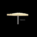 Rock & Roll Sign Flatback Stud Earring / Nosering - 14Kt Gold
