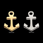 Anchor Flatback Stud Earring / Nosering - 14Kt Gold