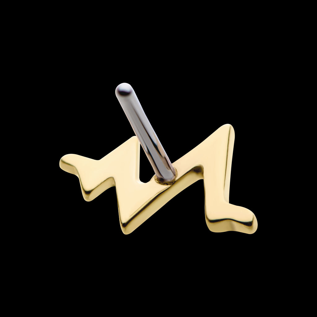 Heart Beat Flatback Stud Earring / Nosering - 14Kt Gold