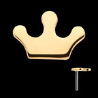Crown Flatback Stud Earring / Nosering - 14Kt Yellow Gold