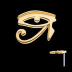 Eye of Ra Flatback Stud Earring / Nosering - 14Kt Gold