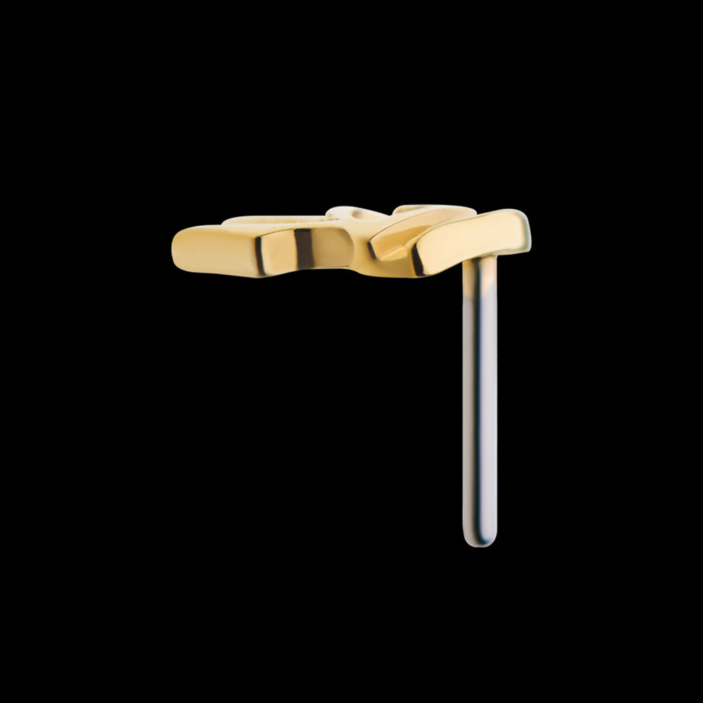Eye of Ra Flatback Stud Earring / Nosering - 14Kt Gold