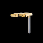 Eye of Ra Flatback Stud Earring / Nosering - 14Kt Gold