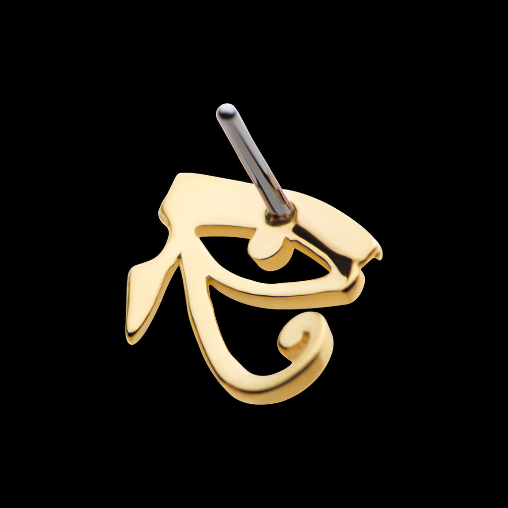 Eye of Ra Flatback Stud Earring / Nosering - 14Kt Gold
