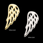 Angel Wing (Left Ear) Flatback Stud Earring / Nosering - 14Kt Gold
