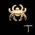Spider Flatback Stud Earring / Nosering - 14Kt Gold