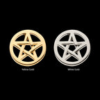 Pentacle Flatback Stud Earring / Nosering - 14Kt Gold